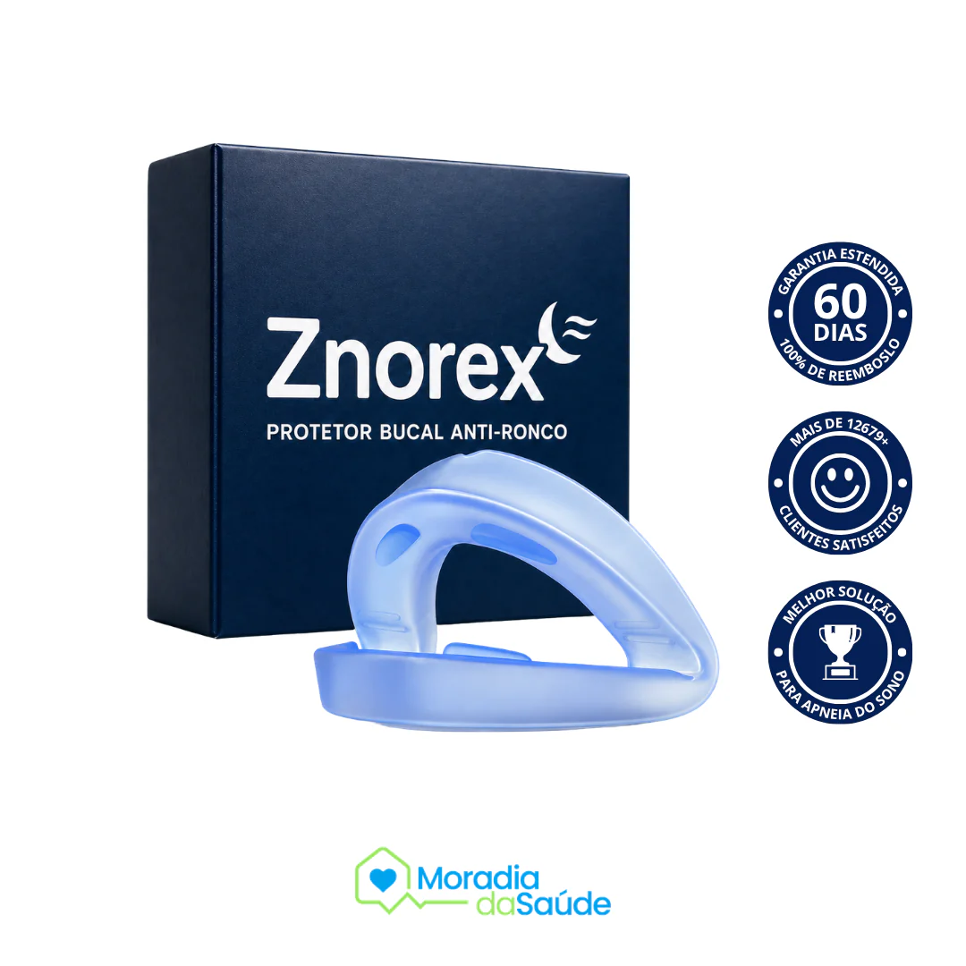 Protetor bucal Znorex, com estojo e selo de garantia